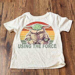 Star Wars Kids Cream T-Shirt with Yoda Design